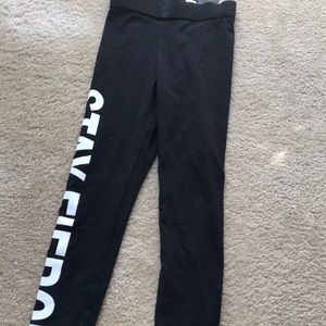 black stay fierce h&m leggings